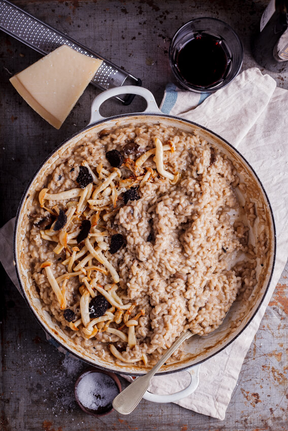 Black truffle and mushroom risotto