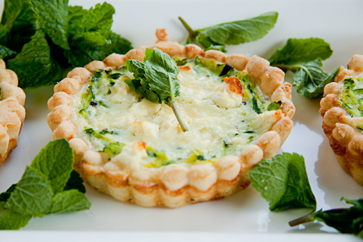 Zucchini, Feta &amp; Mint Quiche - Simply Delicious