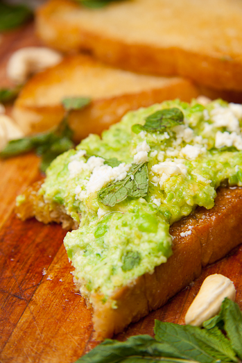 Pea and Cashew Pesto with Mint & Feta Cheese - Simply Delicious