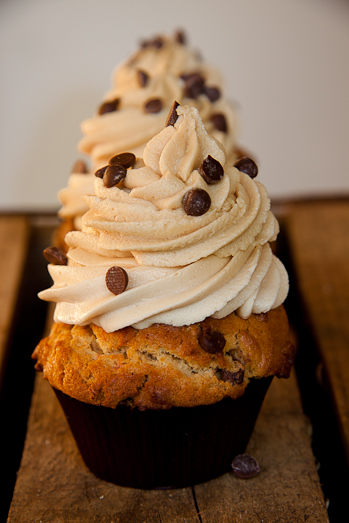 Peanut Butter-Chip cupcakes