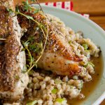 Roast Chicken breasts on Barley Risotto