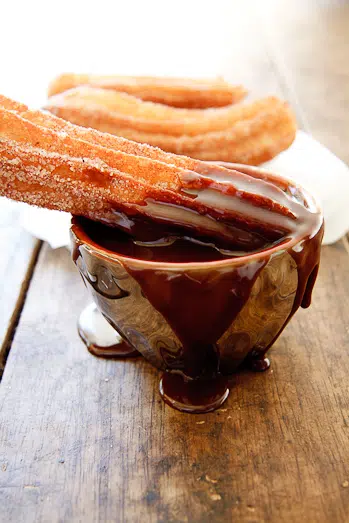 Churros with Chocolate Sauce Churros with Chocolate Sauce