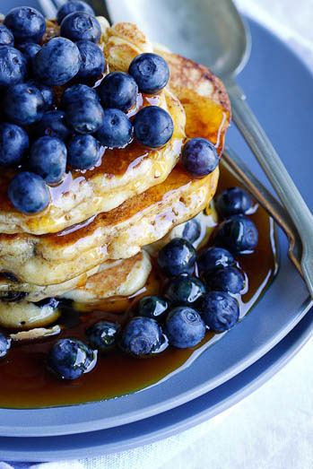 Blueberry-Ricotta pancakes