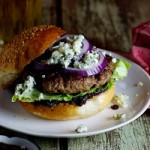 Beef burgers with Bacon Jam & Gorgonzola