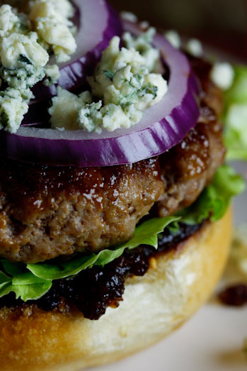 Beef Burgers With Bacon Jam Gorgonzola Simply Delicious