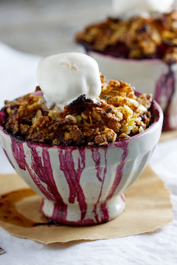 Pear & Blueberry Crumble