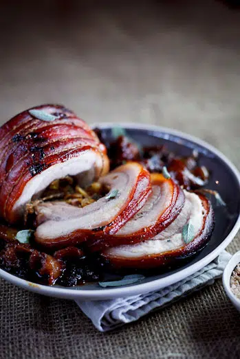 Stuffed Pork Belly roast with Apples & Sage Stuffed Pork Belly roast with Apples & Sage