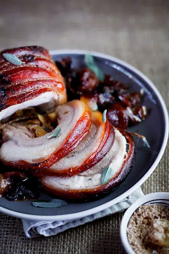 Stuffed Pork Belly roast with Apples & Sage Stuffed Pork Belly roast with Apples & Sage