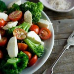Marinated Broccoli, tomato & mozzarella salad