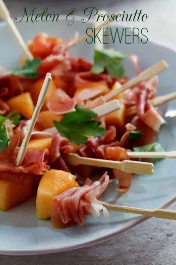 Melon & Prosciutto skewers Melon & Prosciutto skewers