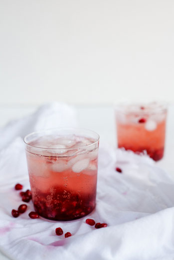 Rosé wine Spritzers with Pomegranate