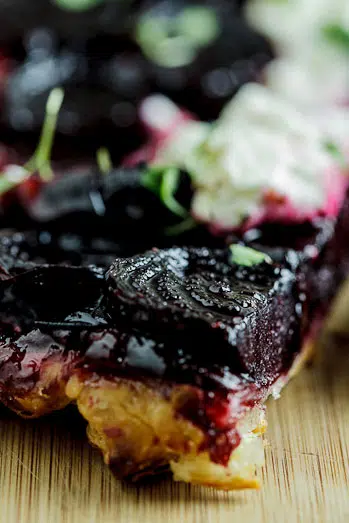 Beetroot Tarte Tatin with Goat's cheese cream
