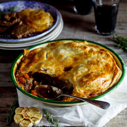Slow-cooked lamb, rosemary and roasted garlic pie - Simply Delicious