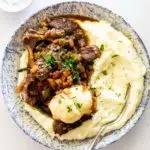 Beef shin stew with Parmesan dumplings