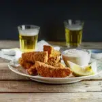 Chunky fish finger's with cheat's lemon aioli