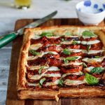 Caprese tart with roasted tomatoes