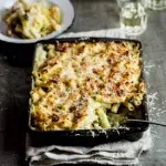 Leftover Gammon (Ham) and Pea pasta bake