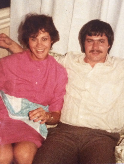 My mom and dad (in what can only be the 70's with that hair!)