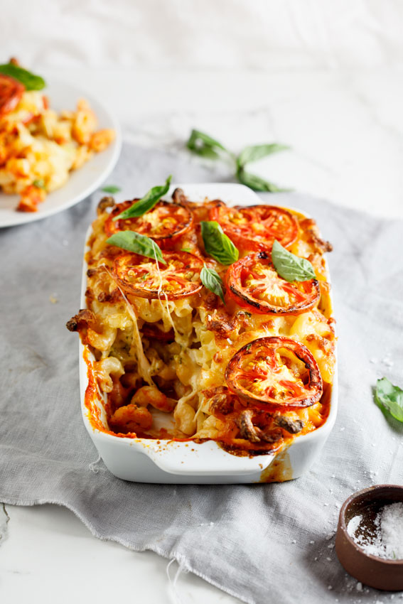 Caprese mac and cheese