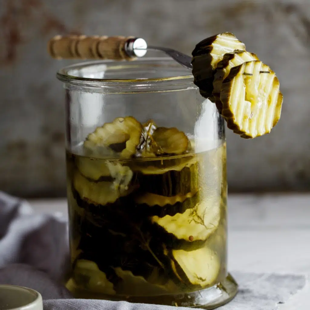 Home-made pickled cucumber