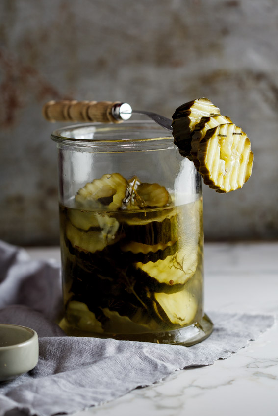 Home-made pickled cucumber
