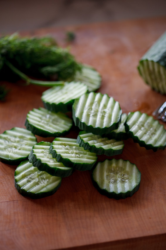 Home-made pickled cucumber