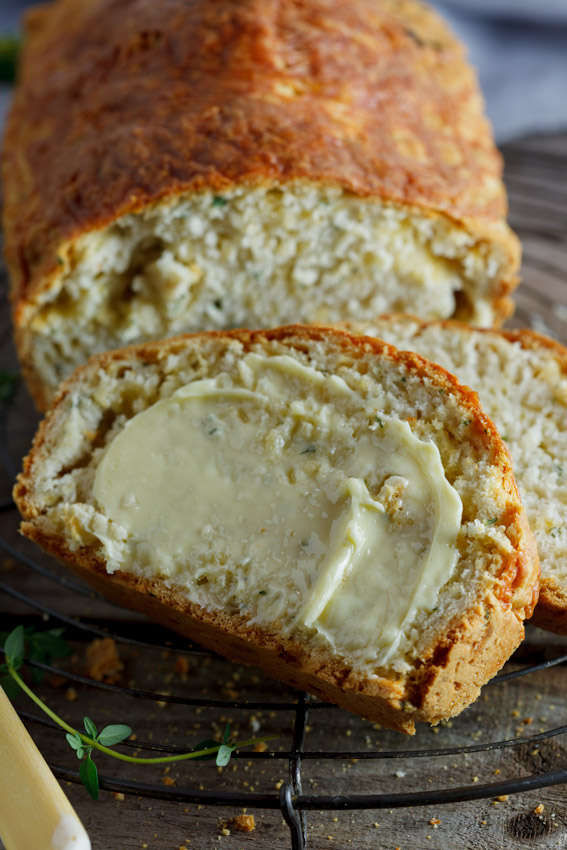 Cheese and herb beer bread