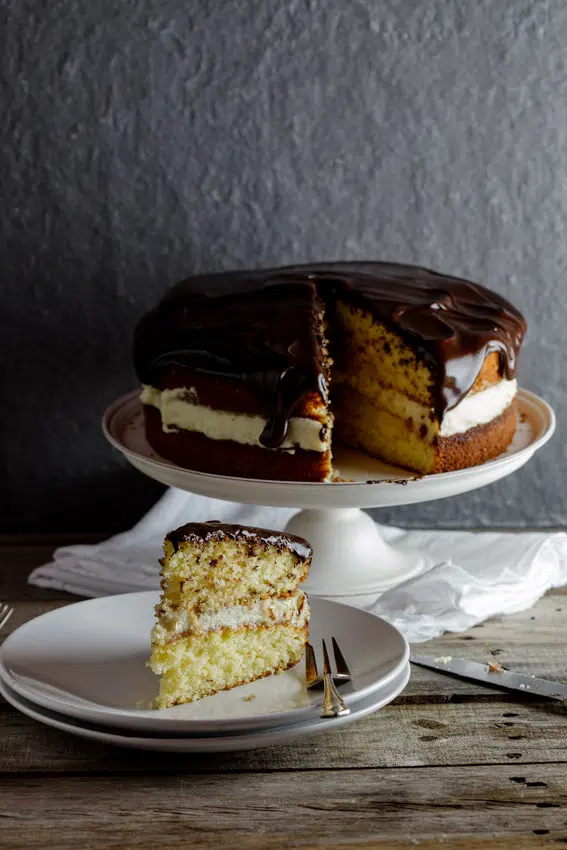 Coconut Boston cream pie