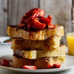 Lemon French toast with strawberries