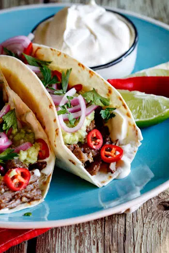 Slow-braised short rib tacos