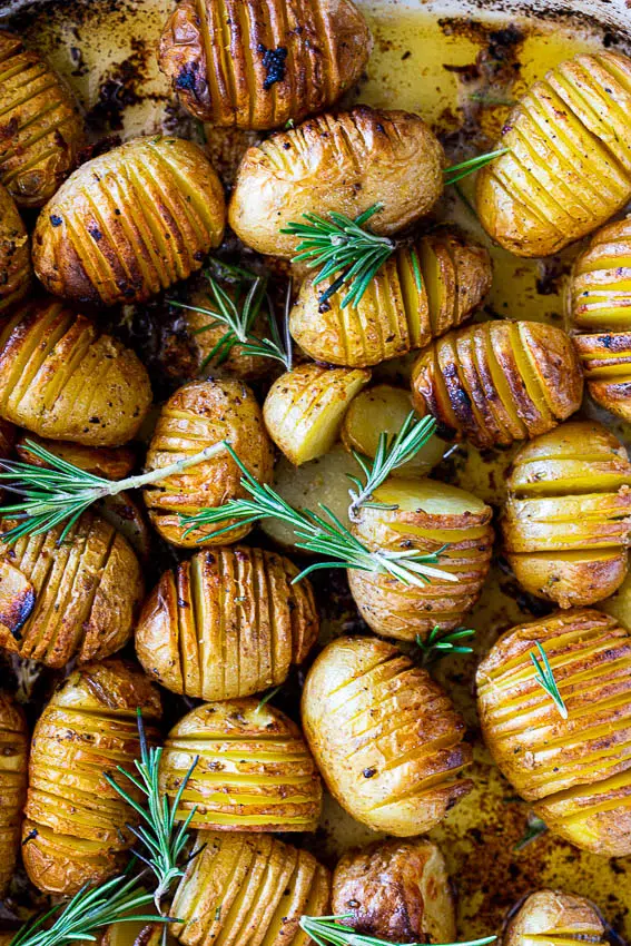 Rosemary butter hasselback potatoes
