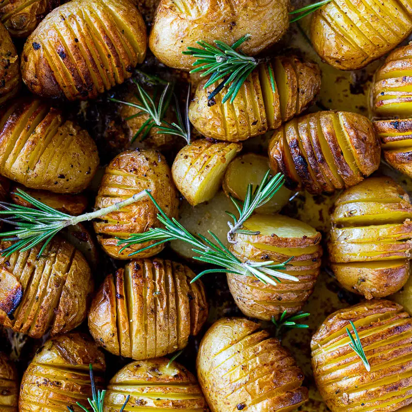 Rosemary butter hasselback potatoes