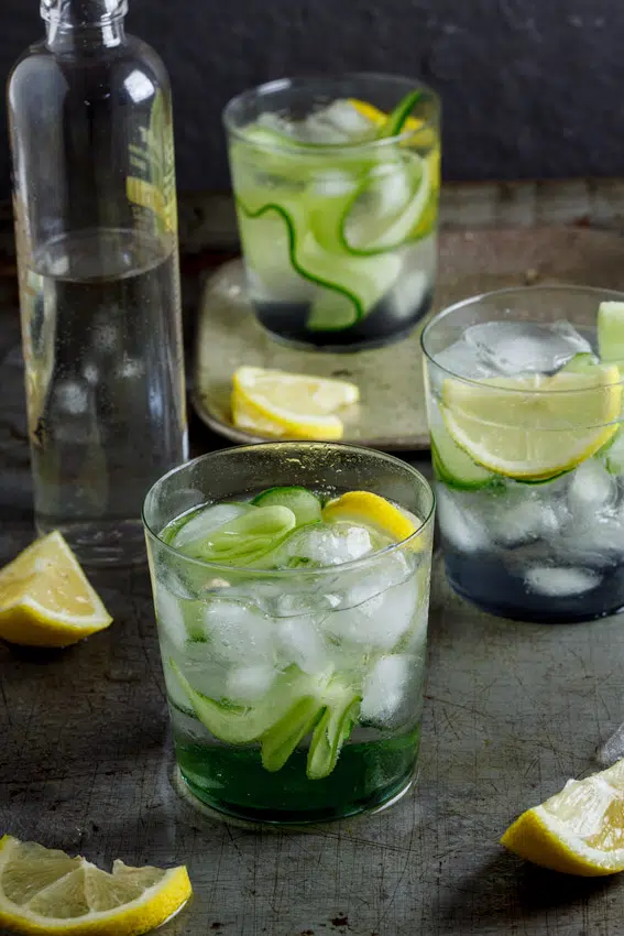 Gin & tonic with cucumber