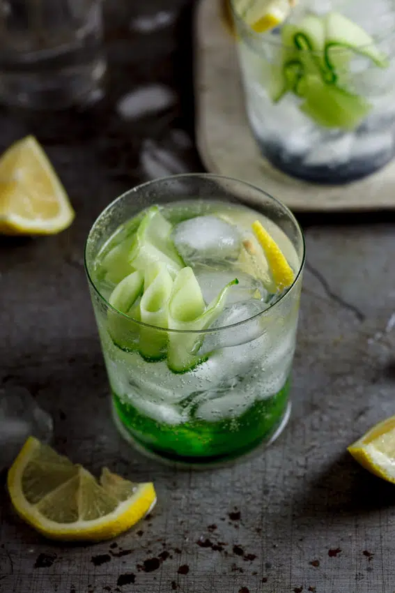 Gin & tonic with cucumber