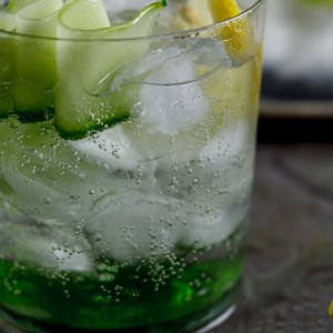 Gin & tonic with cucumber
