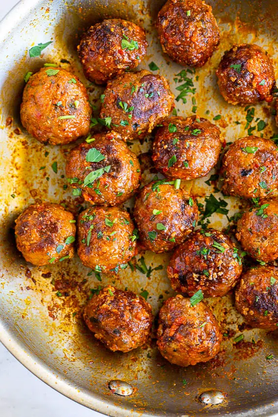 Harissa lamb meatballs