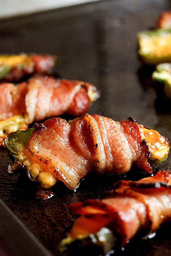 Bacon wrapped Jalapeño poppers
