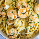 Easy pasta al limone with shrimp