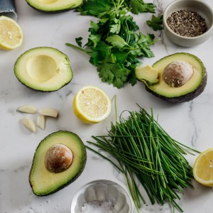 Ingredients for Creamy Avocado dressing