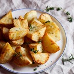 Roasted potatoes with herb salt
