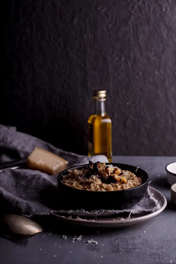Cauliflower risotto with truffle oil