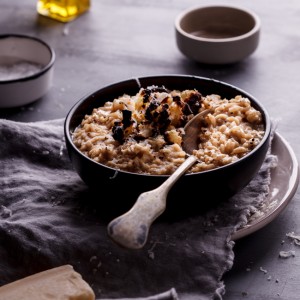 Cauliflower risotto with truffle oil