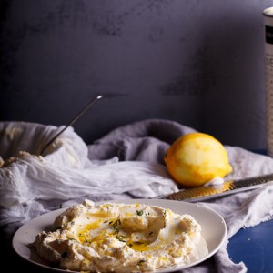 Labneh with lemon zest & thyme