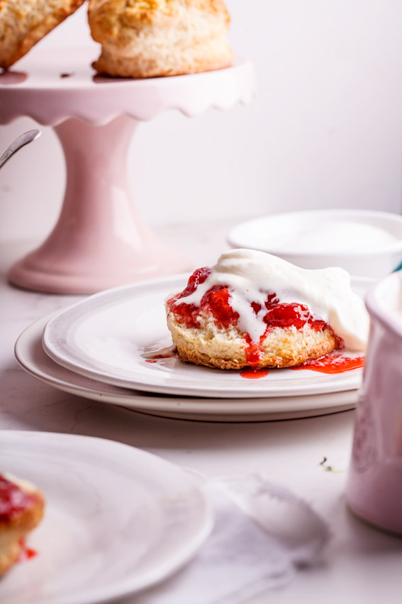 Buttermilk scones with easy strawberry-vanilla jam