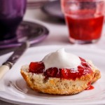 Buttermilk scones with easy strawberry-vanilla jam