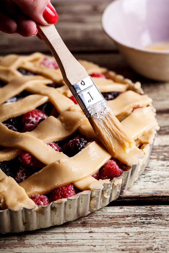 Mixed berry lattice pie with homemade shortcrust pastry - Simply