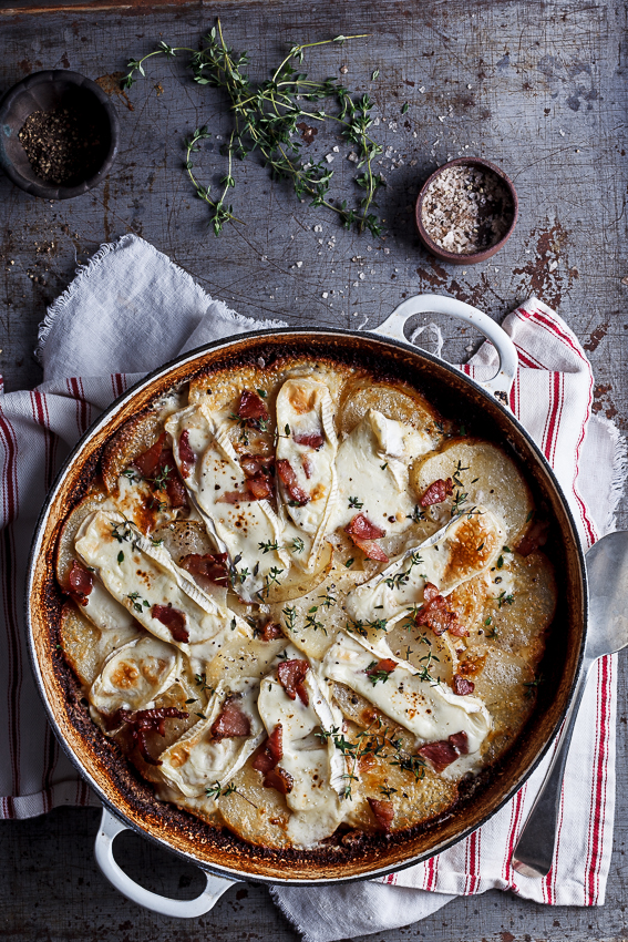 Bacon and brie potato bake