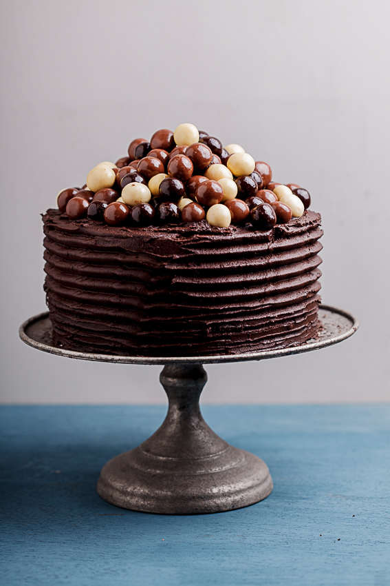 Double coffee chocolate cake with chocolate fudge frosting ...