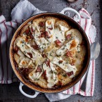 Easy bacon and brie potato bake