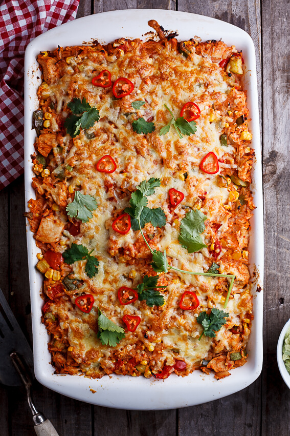 Mexican chicken and rice casserole - Simply Delicious